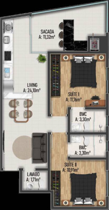 Imagem Apartamento com 2 Quartos à Venda, 57 m² em Alto Perequê - Porto Belo Imagem Apartamento com 2 Quartos à Venda, 57 m² em Alto Perequê - Porto Belo