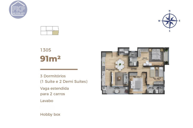 Imagem Apartamento com 3 Quartos à Venda, 91 m² em João Paulo - Florianópolis Imagem Apartamento com 3 Quartos à Venda, 91 m² em João Paulo - Florianópolis