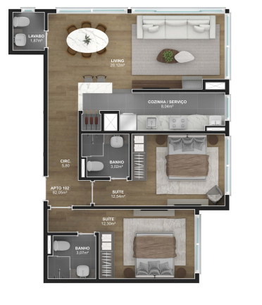 Imagem Apartamento com 1 Quarto à Venda, 47 m² em Floresta - Gramado Imagem Apartamento com 1 Quarto à Venda, 47 m² em Floresta - Gramado
