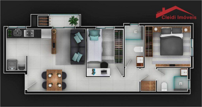 Imagem Apartamento com 2 Quartos à Venda, 54 m² em Atiradores - Joinville Imagem Apartamento com 2 Quartos à Venda, 54 m² em Atiradores - Joinville