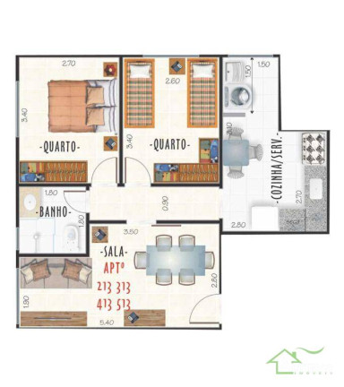 Apartamento com 2 Quartos à Venda, 48 m² em Centro - Juiz De Fora