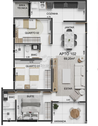 Imagem Apartamento com 3 Quartos à Venda, 68 m² em Ponta De Campina - Cabedelo Imagem Apartamento com 3 Quartos à Venda, 68 m² em Ponta De Campina - Cabedelo