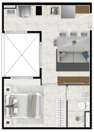 Imagem Apartamento com 1 Quarto à Venda, 25 m² em Vila Sônia - São Paulo