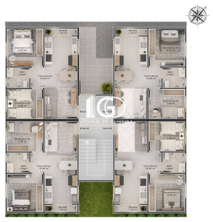 Imagem Apartamento com 2 Quartos à Venda, 45 m² em São Francisco - Criciúma Imagem Apartamento com 2 Quartos à Venda, 45 m² em São Francisco - Criciúma