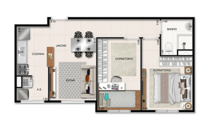 Imagem Imóvel com 2 Quartos à Venda, 43 m² em Cooperativa - São Bernardo Do Campo Imagem Imóvel com 2 Quartos à Venda, 43 m² em Cooperativa - São Bernardo Do Campo