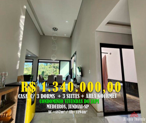 Imagem Casa com 3 Quartos à Venda, 187 m² em Medeiros - Jundiaí Imagem Casa com 3 Quartos à Venda, 187 m² em Medeiros - Jundiaí