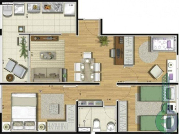Imagem Imóvel com 3 Quartos à Venda, 59 m² em Vila Eldízia - Santo André Imagem Imóvel com 3 Quartos à Venda, 59 m² em Vila Eldízia - Santo André