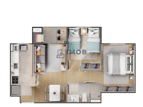 Imagem Apartamento com 2 Quartos à Venda, 46 m² em Jaraguá Esquerdo - Jaraguá Do Sul