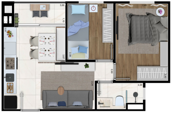 Imagem Apartamento com 2 Quartos à Venda, 41 m² em Morumbi - São Paulo