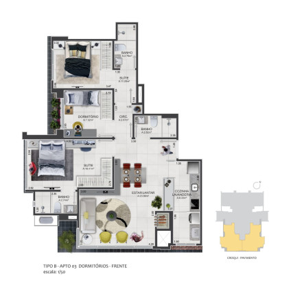 Imagem Apartamento com 2 Quartos à Venda, 66 m² em Predial - Torres