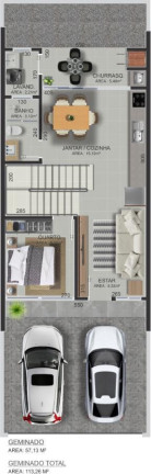 Imagem Casa com 3 Quartos à Venda, 115 m² em Jardim Sofia - Joinville