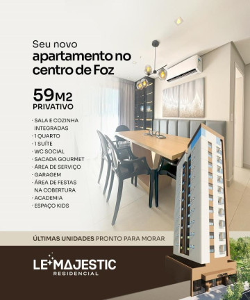 Imagem Apartamento com 2 Quartos à Venda, 59 m² em Centro - Foz Do Iguaçu