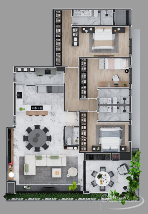 Imagem Apartamento com 3 Quartos à Venda, 153 m² em Santo Antônio - Joinville Imagem Apartamento com 3 Quartos à Venda, 153 m² em Santo Antônio - Joinville