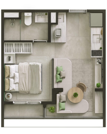 Imagem Apartamento com 1 Quarto à Venda, 37 m² em Cidade Monções - São Paulo