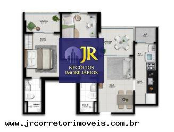 Imagem Apartamento com 2 Quartos à Venda, 60 m² em Jockey De Itaparica - Vila Velha