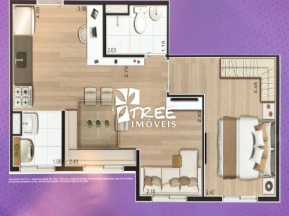 Imagem Apartamento com 2 Quartos à Venda, 35 m² em Vila Ré - São Paulo