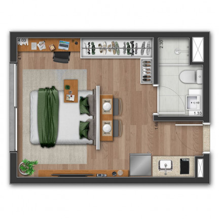 Imagem Studio à Venda, 25 m² em Moema - São Paulo Imagem Studio à Venda, 25 m² em Moema - São Paulo