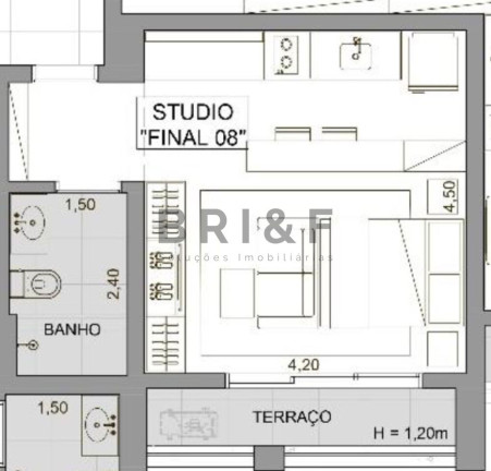 Apartamento com 1 Quarto à Venda, 33 m² em Brooklin - São Paulo