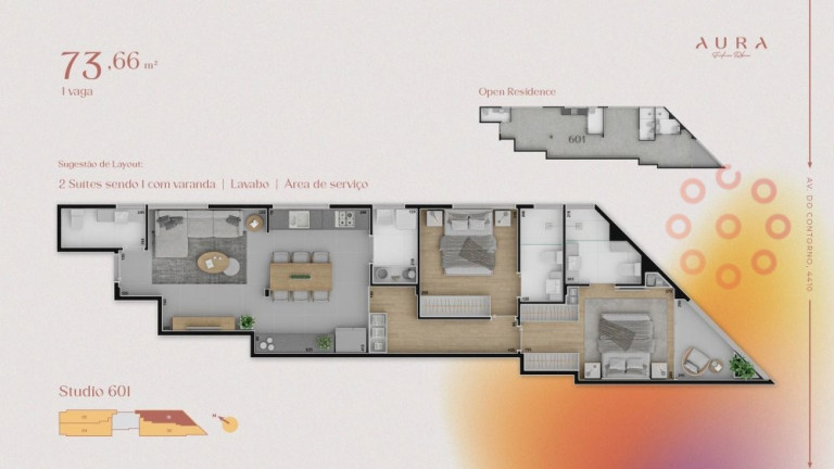 Imagem Apartamento com 2 Quartos à Venda, 73 m² em Funcionários - Belo Horizonte