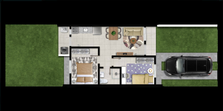 Imagem Casa com 3 Quartos à Venda, 63 m² em Restinga - Porto Alegre Imagem Casa com 3 Quartos à Venda, 63 m² em Restinga - Porto Alegre