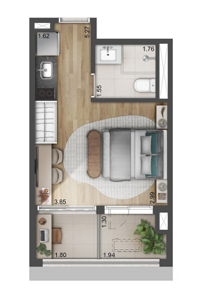 Imagem Imóvel com 1 Quarto à Venda, 27 m² em Perdizes - São Paulo