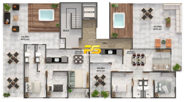 Imagem Apartamento com 1 Quarto à Venda, 30 m² em Brisamar - João Pessoa Imagem Apartamento com 1 Quarto à Venda, 30 m² em Brisamar - João Pessoa