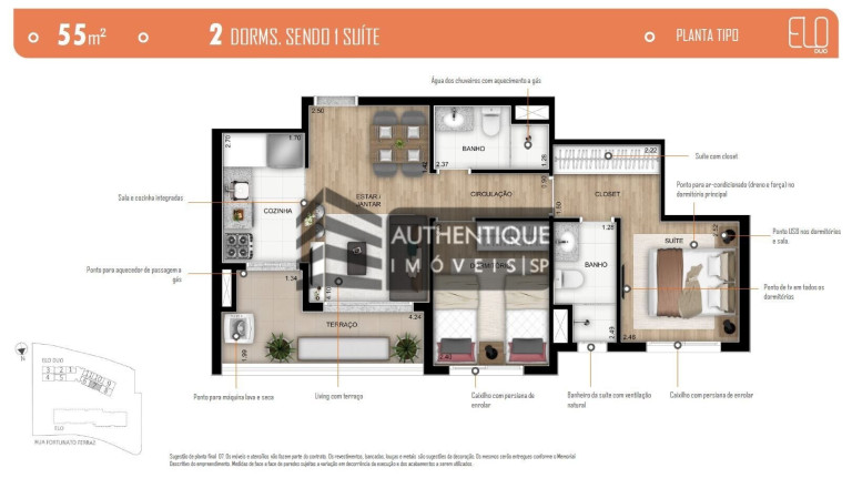 Imagem Apartamento com 2 Quartos à Venda, 55 m² em Vila Anastácio - São Paulo