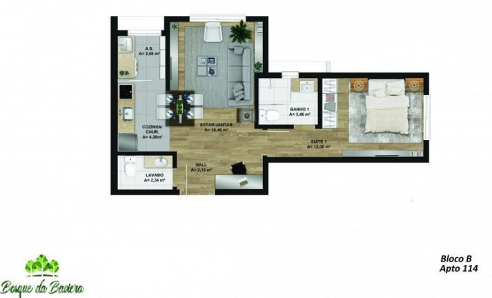 Imagem Apartamento com 2 Quartos à Venda, 8.359 m² em Bavária - Gramado Imagem Apartamento com 2 Quartos à Venda, 8.359 m² em Bavária - Gramado