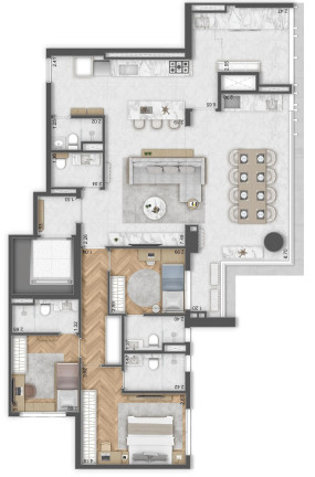 Imagem Apartamento com 4 Quartos à Venda, 182 m² em Vila Firmiano Pinto - São Paulo