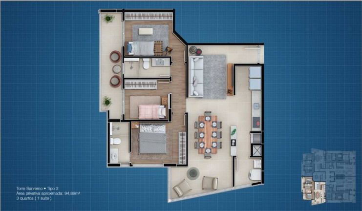 Imagem Apartamento com 3 Quartos à Venda, 94 m² em Piçarras - Balneário Piçarras Imagem Apartamento com 3 Quartos à Venda, 94 m² em Piçarras - Balneário Piçarras
