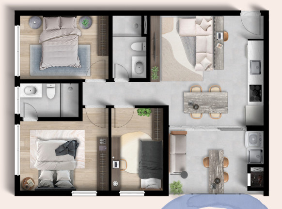 Imagem Apartamento com 3 Quartos à Venda, 68 m² em Juvevê - Curitiba