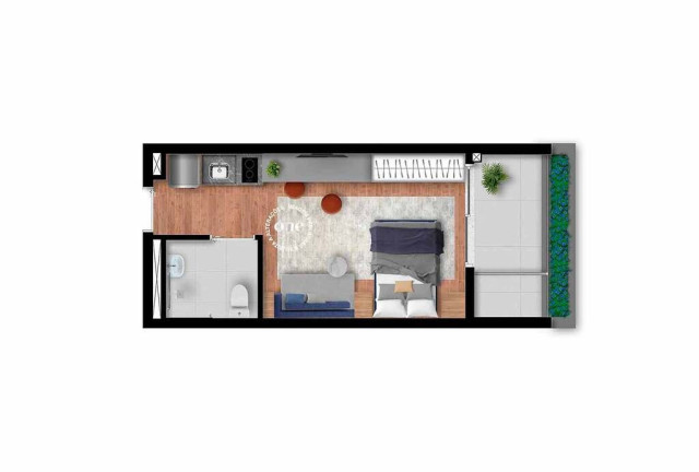 Studio com 1 Quarto à Venda, 34 m² em Moema - São Paulo