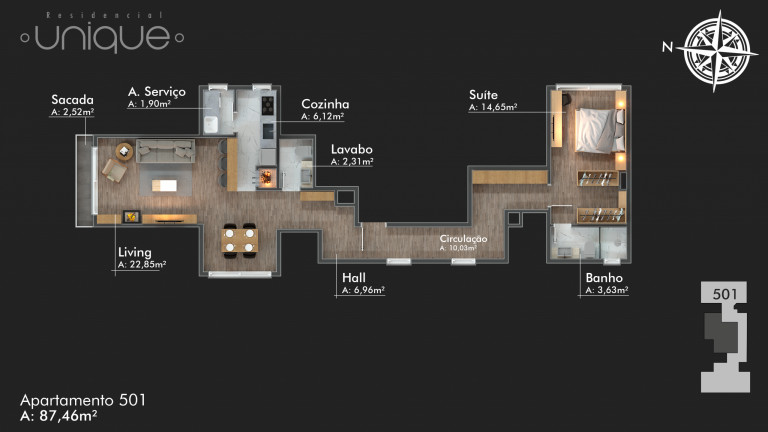 Imagem Apartamento com 1 Quarto à Venda, 87 m² em Centro - Gramado Imagem Apartamento com 1 Quarto à Venda, 87 m² em Centro - Gramado