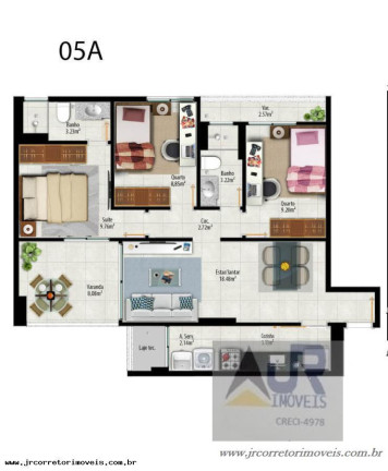 Imagem Apartamento com 3 Quartos à Venda, 85 m² em Praia Itaparica - Vila Velha