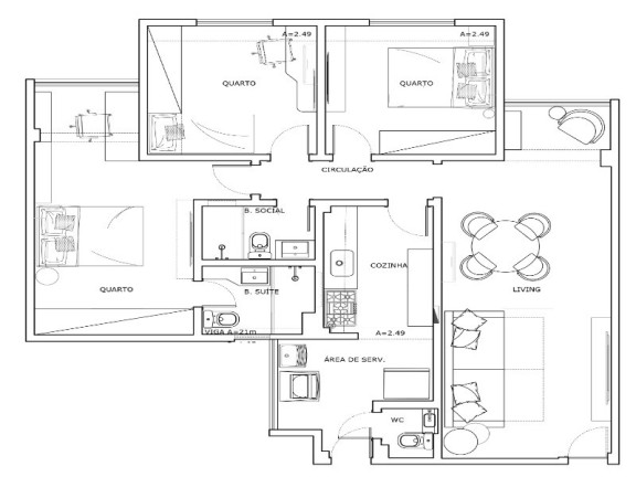 Imagem Apartamento com 3 Quartos à Venda, 90 m² em Laranjeiras - Rio De Janeiro