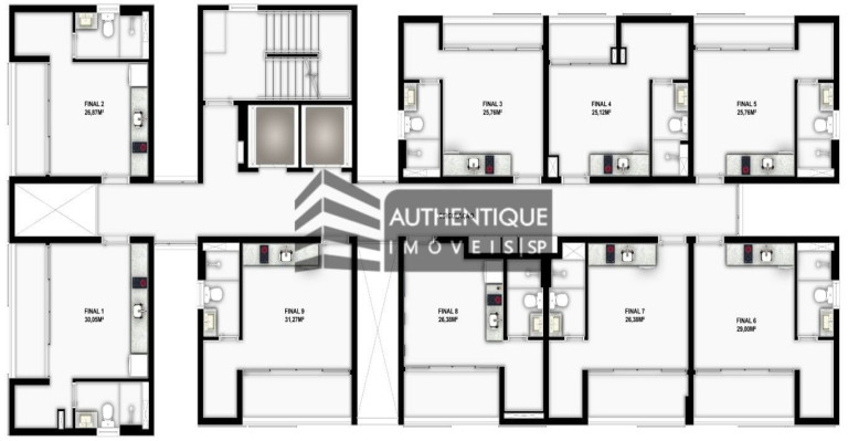 Imagem Apartamento com 1 Quarto à Venda, 25 m² em Brooklin - São Paulo