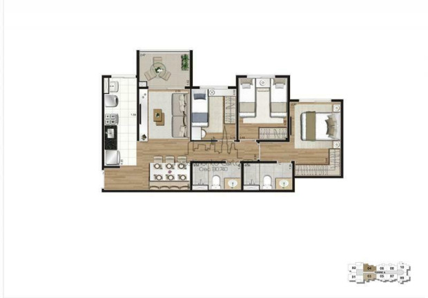Imagem Apartamento com 2 Quartos à Venda, 55 m² em Mooca - São Paulo