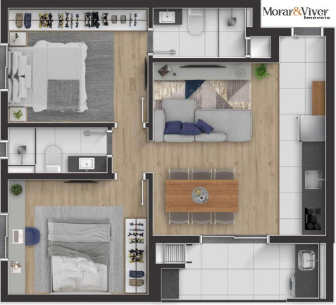 Imagem Apartamento com 1 Quarto à Venda, 36 m² em Portão - Curitiba Imagem Apartamento com 1 Quarto à Venda, 36 m² em Portão - Curitiba
