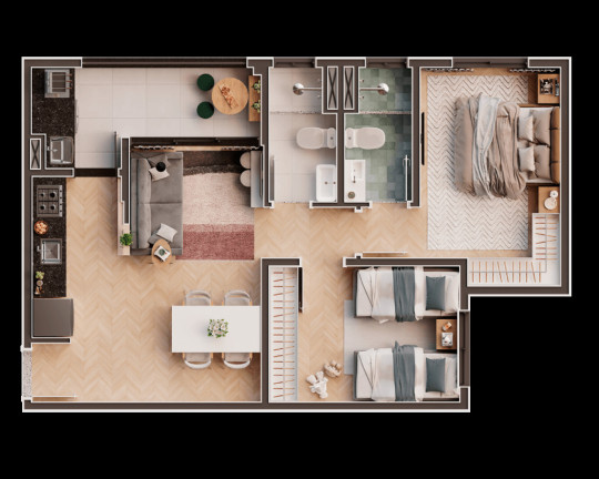 Imagem Imóvel com 2 Quartos à Venda, 57 m² em Vila Cecília - Mogi Das Cruzes