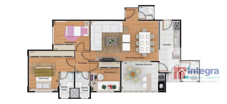 Imagem Apartamento com 3 Quartos à Venda, 96 m² em Vila Primavera - Limeira