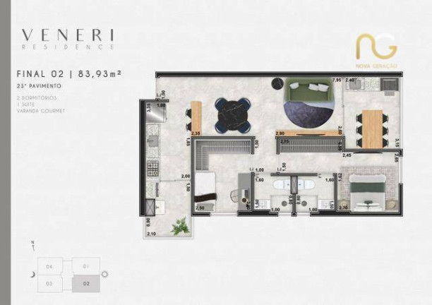 Imagem Apartamento com 2 Quartos à Venda, 68 m² em Marapé - Santos Imagem Apartamento com 2 Quartos à Venda, 68 m² em Marapé - Santos