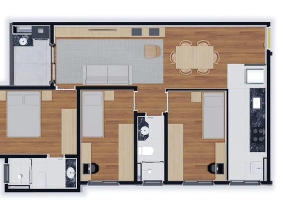 Imagem Apartamento com 3 Quartos à Venda, 69 m² em Boneca Do Iguaçu - São José Dos Pinhais Imagem Apartamento com 3 Quartos à Venda, 69 m² em Boneca Do Iguaçu - São José Dos Pinhais