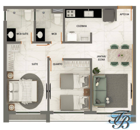 Imagem Apartamento com 2 Quartos à Venda, 54 m² em Aeroclube - João Pessoa Imagem Apartamento com 2 Quartos à Venda, 54 m² em Aeroclube - João Pessoa