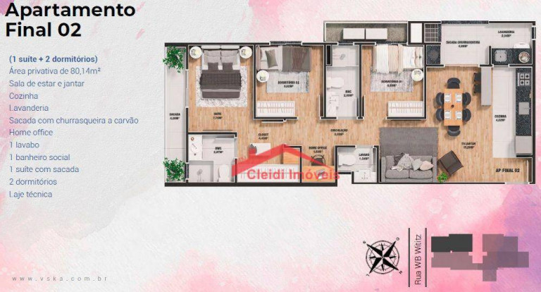 Imagem Apartamento com 3 Quartos à Venda, 68 m² em Anita Garibaldi - Joinville Imagem Apartamento com 3 Quartos à Venda, 68 m² em Anita Garibaldi - Joinville
