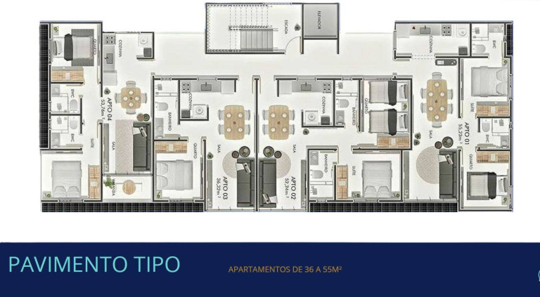 Imagem Apartamento com 2 Quartos à Venda, 52 m² em Intermares - Cabedelo Imagem Apartamento com 2 Quartos à Venda, 52 m² em Intermares - Cabedelo