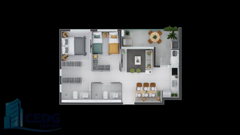 Imagem Apartamento com 2 Quartos à Venda, 60 m² em água Verde - Curitiba Imagem Apartamento com 2 Quartos à Venda, 60 m² em água Verde - Curitiba