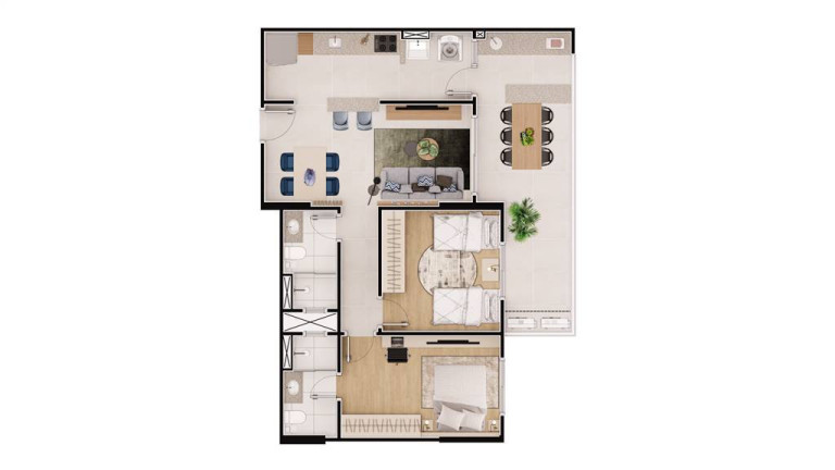 Imagem Apartamento com 2 Quartos à Venda, 86 m² em Caiçara - Praia Grande