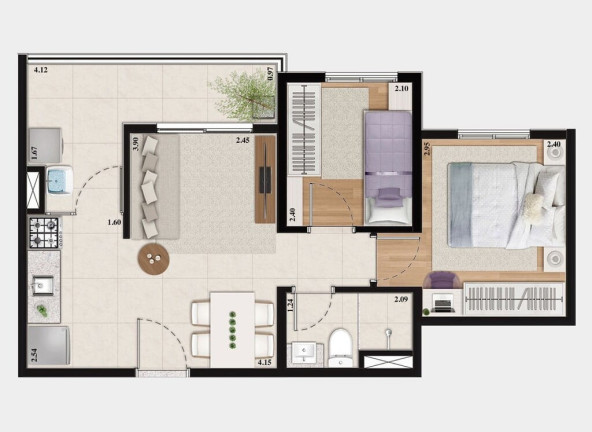 Imagem Cobertura com 2 Quartos à Venda, 56 m² em Parque Do Carmo - São Paulo Imagem Cobertura com 2 Quartos à Venda, 56 m² em Parque Do Carmo - São Paulo
