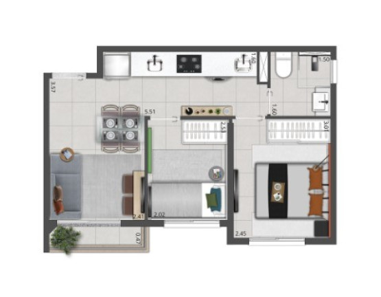 Imagem Apartamento com 2 Quartos à Venda, 34 m² em Cidade Patriarca - São Paulo