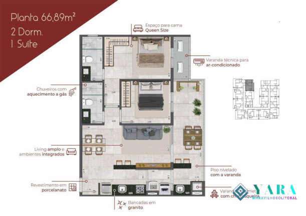 Imagem Apartamento com 2 Quartos à Venda, 76 m² em Itaguá - Ubatuba